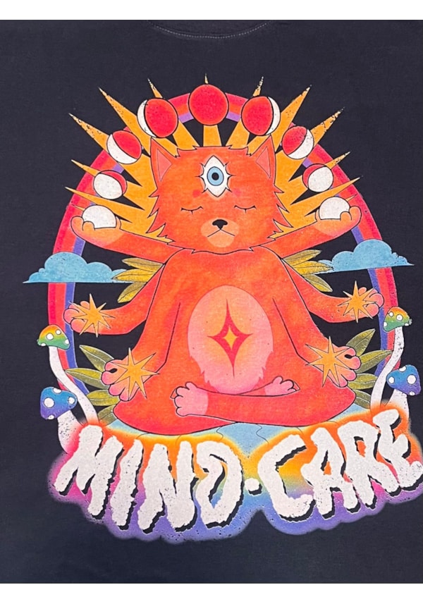 Camiseta Mind Care - Chumbo