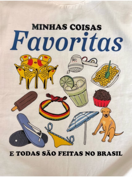 Camiseta Minhas coisas favoritas - Off-White
