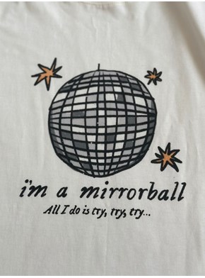 Camiseta Mirrorball - Taylor Swift - Off-White
