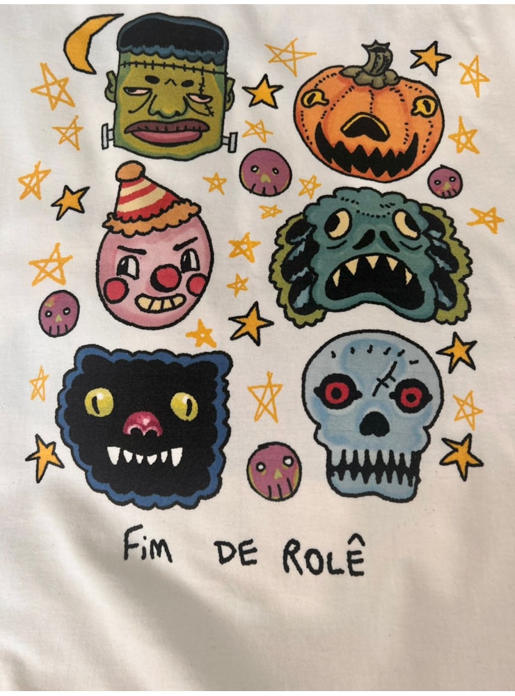 Camiseta Monstros Fim de Rolê - Off-White — imagem 2