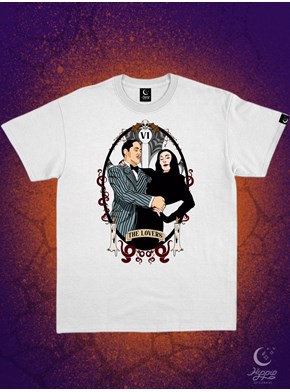 Camiseta Mortícia e Gomez - Branca
