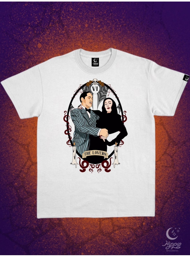 Camiseta Mortícia e Gomez - Branca — imagem 1