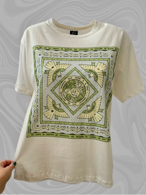Camiseta Mosaico Juntos - Off-White