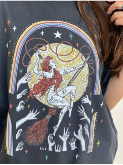 Camiseta Mulheres que Voam - Chumbo