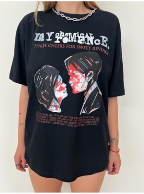 Camiseta My Chemical Romance - Three Cheers - Preta