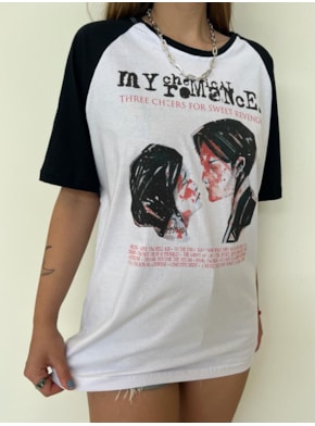 Camiseta My Chemical Romance - Three Cheers - Raglan Branca