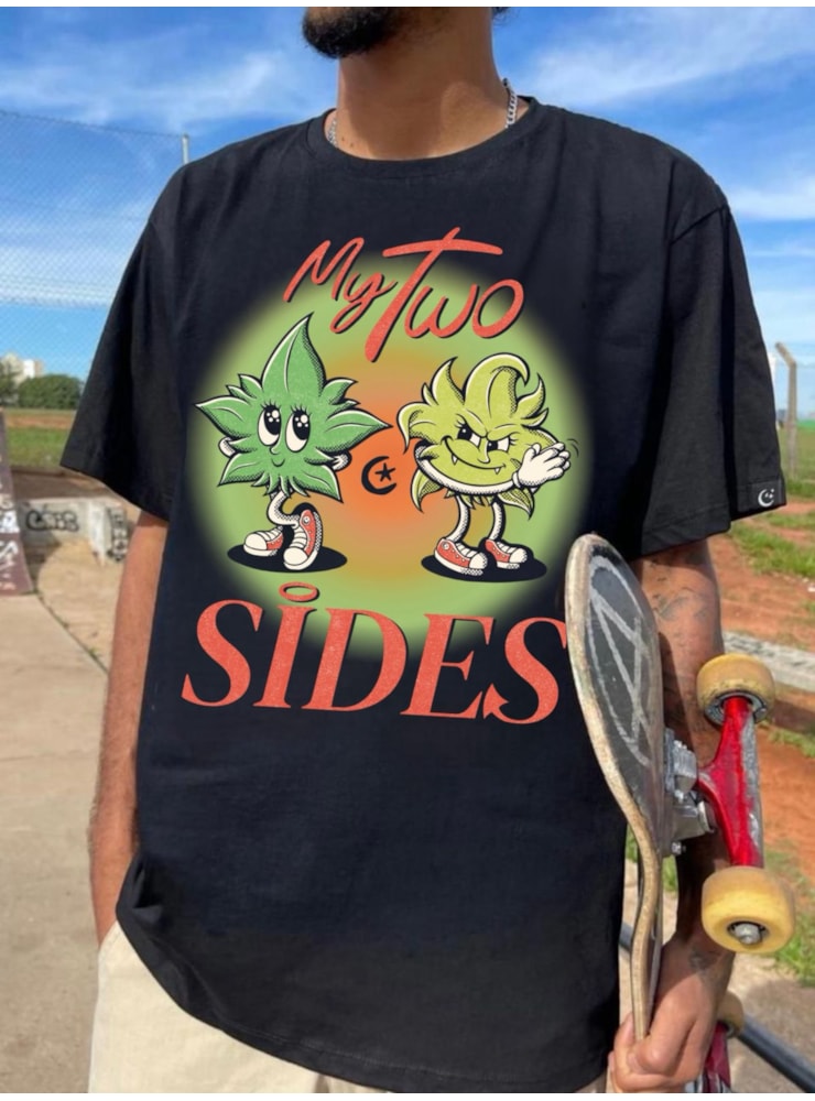 Camiseta My Two Sides - Preta — imagem 1