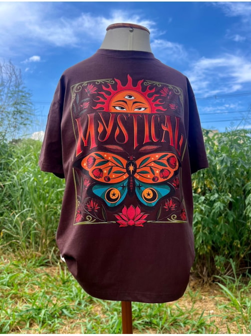 Camiseta Mystical Astral - Marrom
