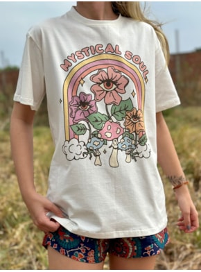 Camiseta Mystical Soul Psychedelic - Off-White