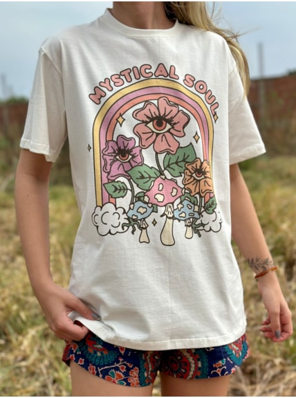 Camiseta Mystical Soul Psychedelic - Off-White