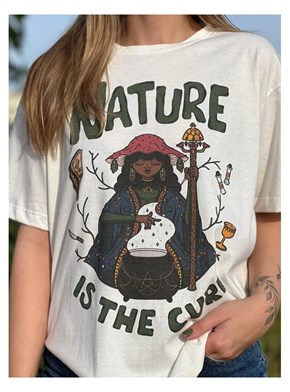 Camiseta Nature is the Cure - Off-White