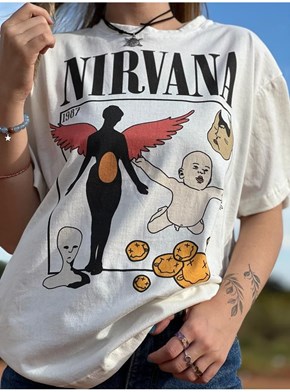Camiseta Nirvana Aesthetic - Off-White