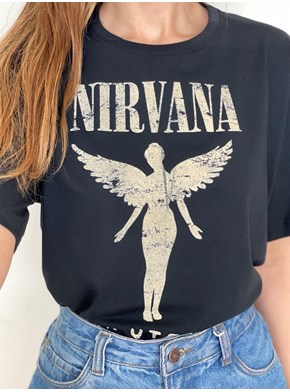 Camiseta Nirvana - Preta
