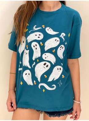Camiseta Noite dos Fantasmas - Azul
