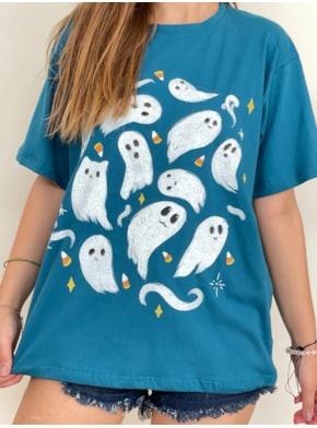 Camiseta Noite dos Fantasmas - Azul