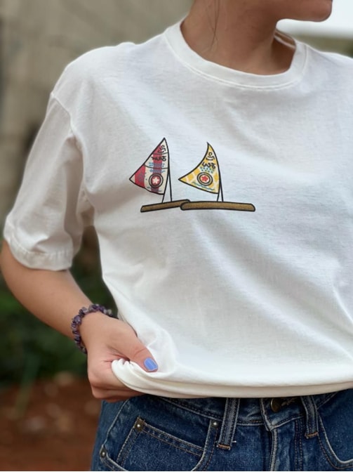 Camiseta Nordeste - Off-White - Frente e Verso