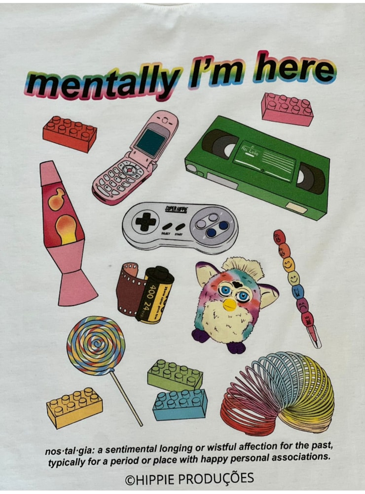 Camiseta Nostalgia Mentally - Off-White — imagem 2
