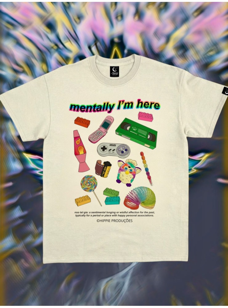 Camiseta Nostalgia Mentally - Off-White — imagem 1