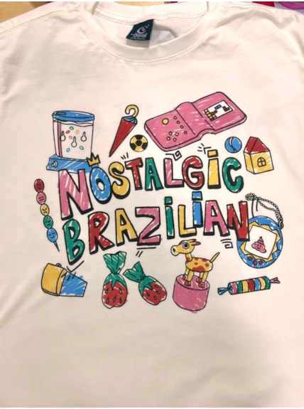 Camiseta Nostalgic Brazilian - Off-White