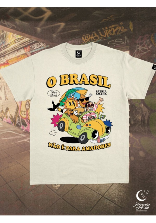 Camiseta O Brasil não é para amadores - Off-White