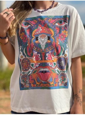 Camiseta Observar sem Julgar - Off-White