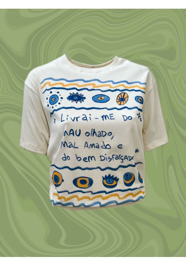 Camiseta Olho Grego - Off-White