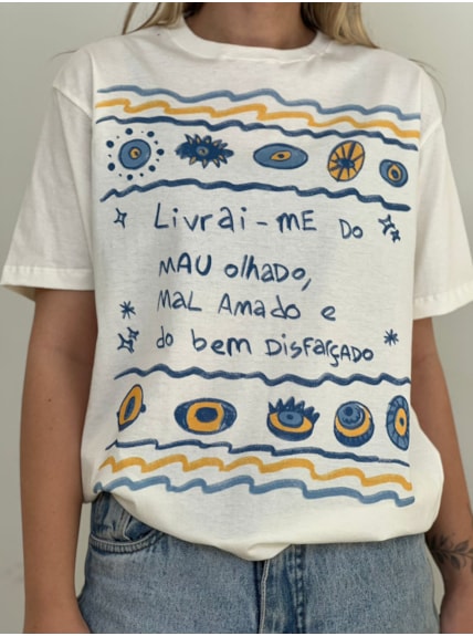 Camiseta Olho Grego - Off-White