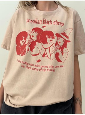 Camiseta Ovelha Negra - Cáqui