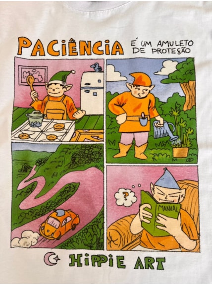 Camiseta Paciência é um amuleto - Branca