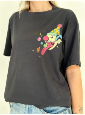 Camiseta Palhaço Astral - Chumbo - Frente e Verso