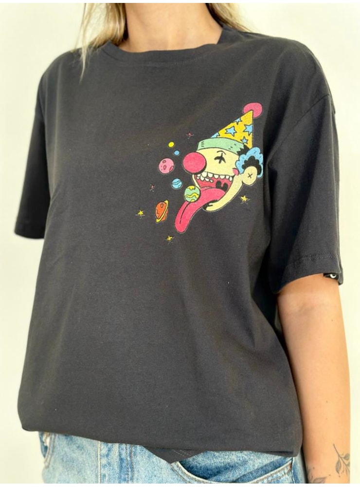 Camiseta Palhaço Astral - Chumbo - Frente e Verso — imagem 2