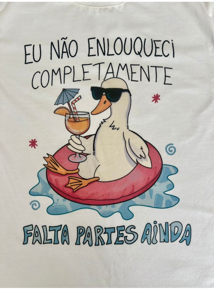 Camiseta Patinho Enlouqueci - Off-White — imagem 2