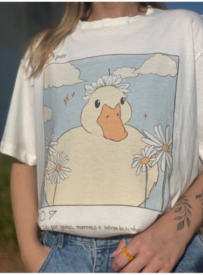 Camiseta Pato Cottage - Off-White