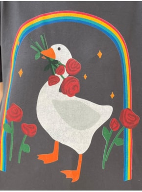 Camiseta Pato do Amor - Chumbo