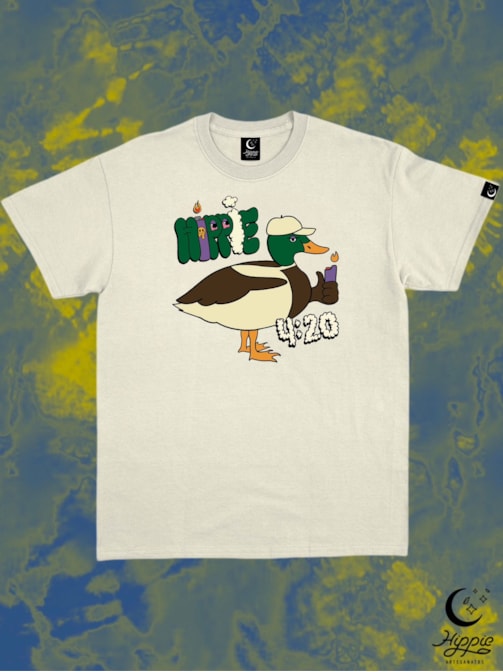 Camiseta Pato Hippie - Off-White