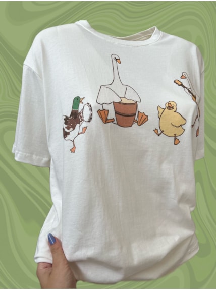 Camiseta Patos Bossa Nova - Off-White