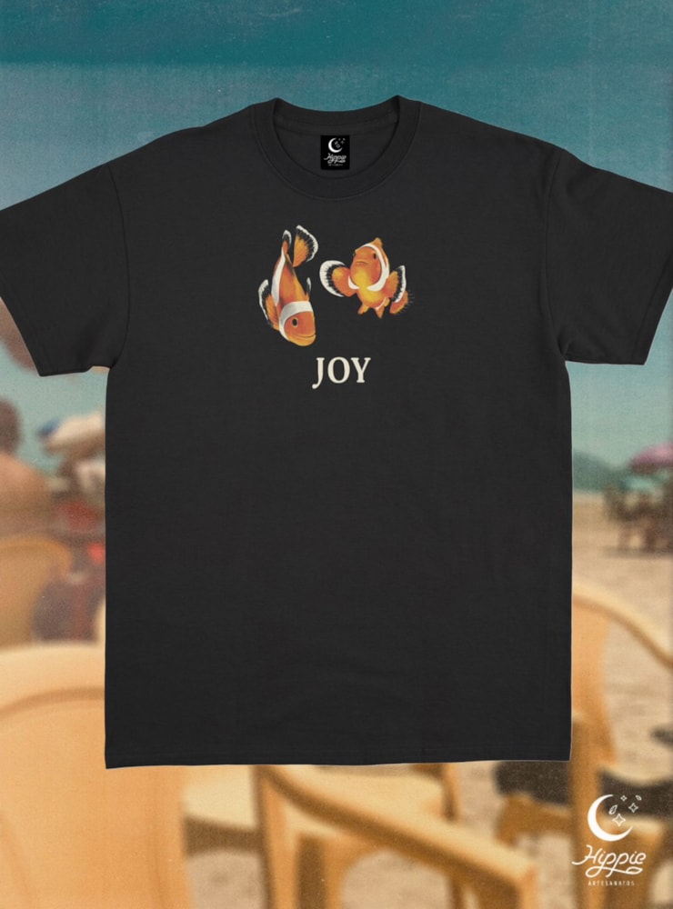 Camiseta Peixes Joy - Preta — imagem 1