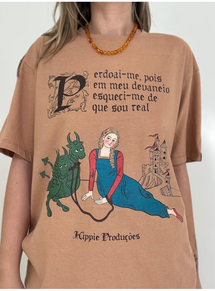 Camiseta Perdoai-me - Cáqui — imagem 2
