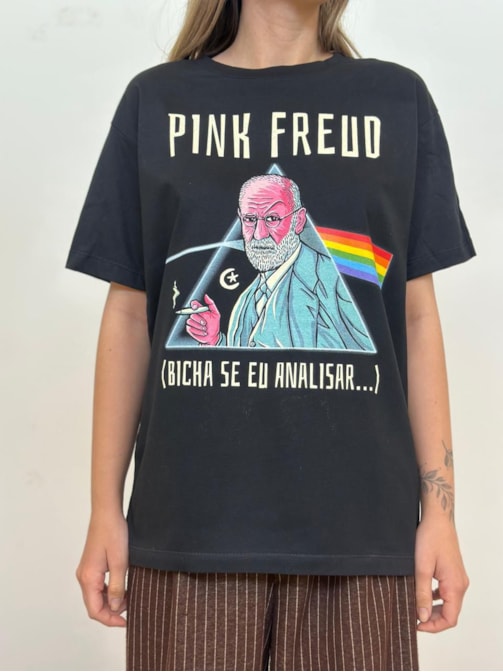 Camiseta Pink Freud - Preta