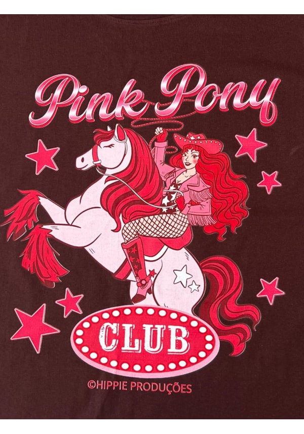 Camiseta Pink Pony Club - Marrom