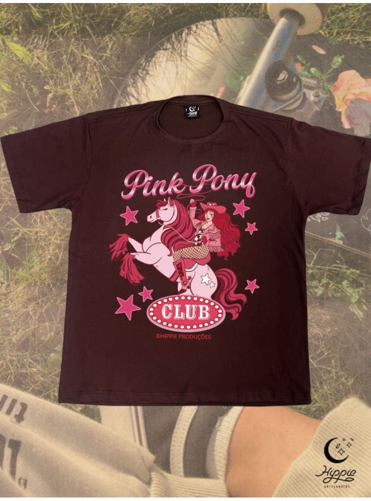 Camiseta Pink Pony Club - Marrom — imagem 1