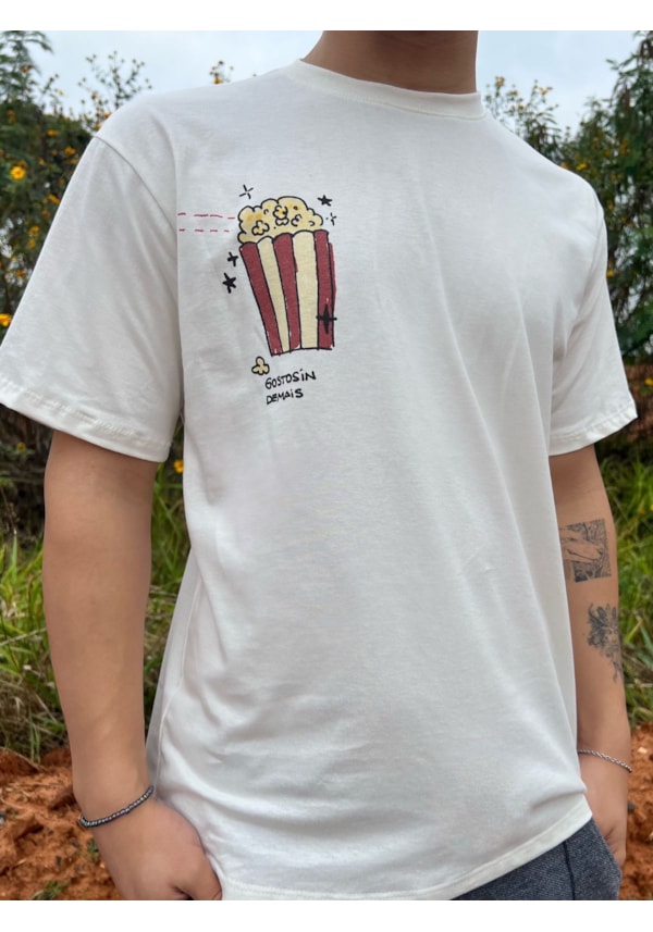 Camiseta Pipoca - Off-White