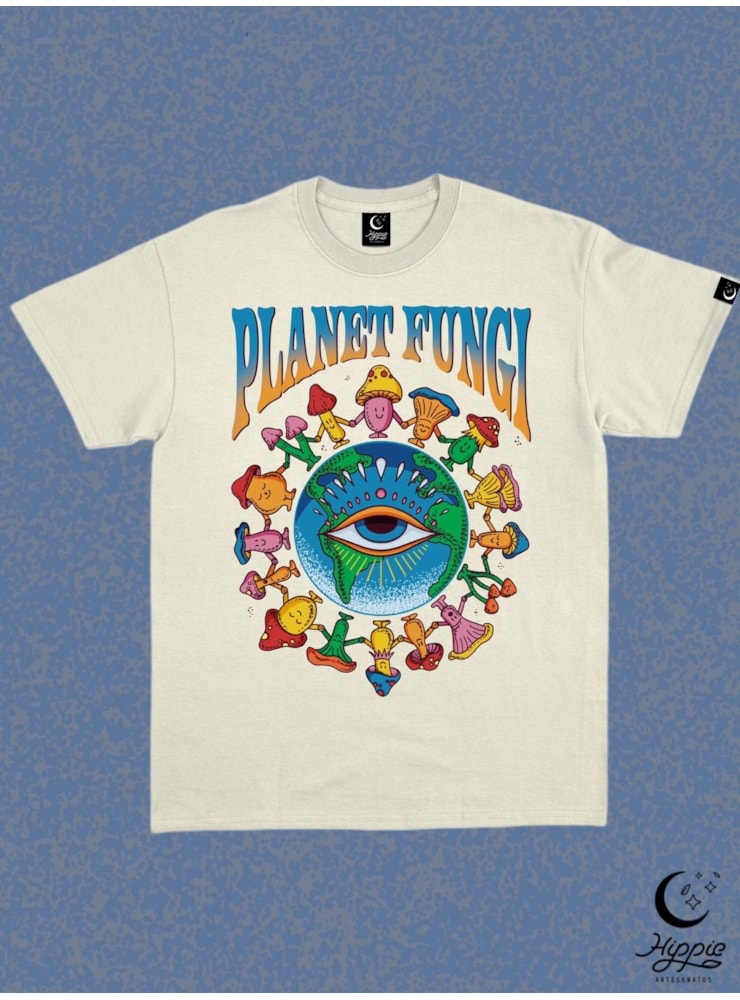 Camiseta Planet Fungi - Off-White — imagem 1