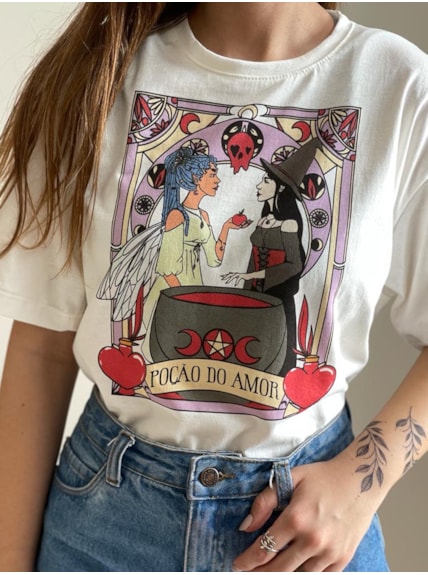 Camiseta Poção do Amor - Off-White