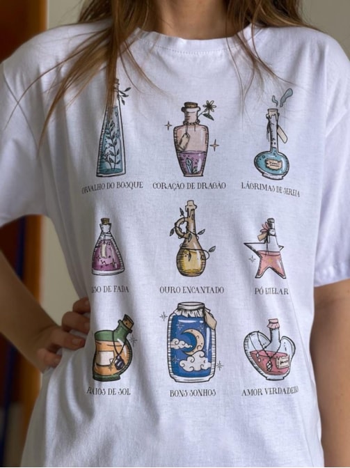 Camiseta Poções - Branca