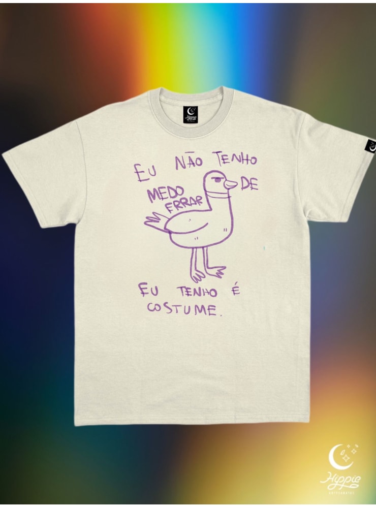 Camiseta Pombo Não Tem Medo De Errar - Off-White — imagem 1