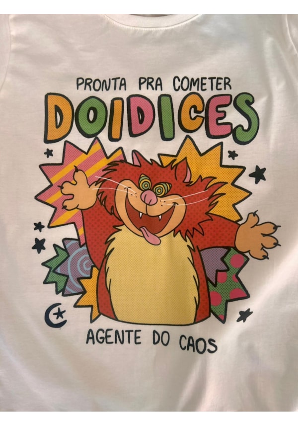 Camiseta Pronta para cometer doidices - Off-White