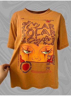 Camiseta Psicodélico Solar - Caramelo