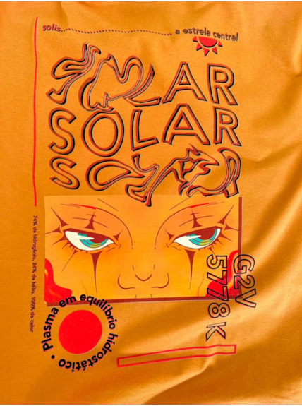 Camiseta Psicodélico Solar - Caramelo