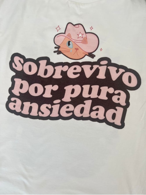 Camiseta Pura Ansiedad - Rebeldes - Off-White